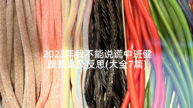 2023年我不能说谎中班健康教案及反思(大全7篇)