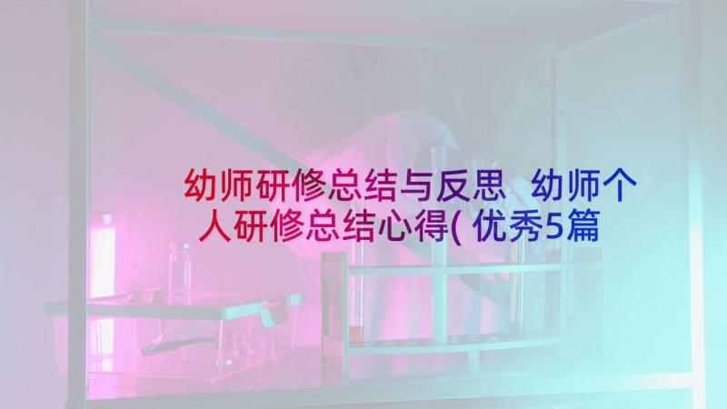 幼师研修总结与反思 幼师个人研修总结心得(优秀5篇)