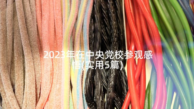 2023年在中央党校参观感悟(实用5篇)