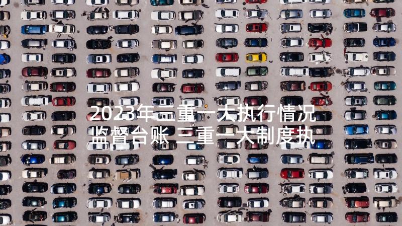 2023年三重一大执行情况监督台账 三重一大制度执行情况自查报告(实用5篇)