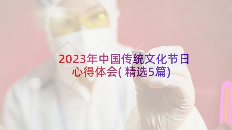 2023年中国传统文化节日心得体会(精选5篇)