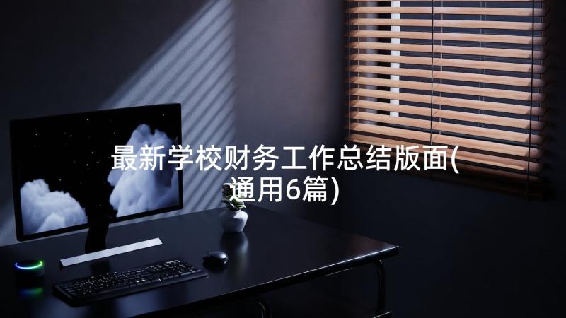 最新学校财务工作总结版面(通用6篇)