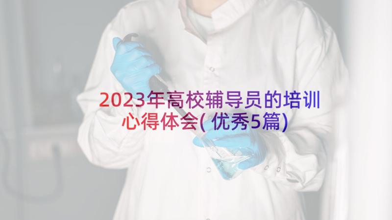 2023年高校辅导员的培训心得体会(优秀5篇)