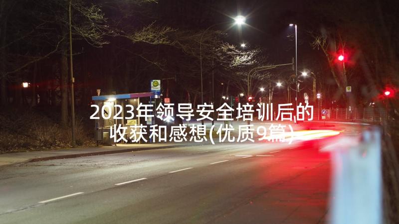 2023年领导安全培训后的收获和感想(优质9篇)