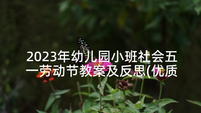 2023年幼儿园小班社会五一劳动节教案及反思(优质5篇)