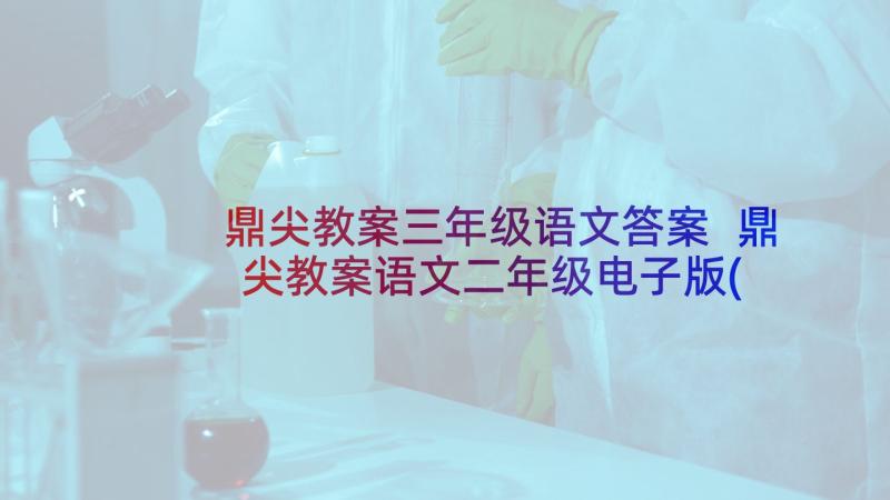 鼎尖教案三年级语文答案 鼎尖教案语文二年级电子版(通用5篇)