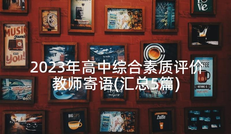 2023年高中综合素质评价教师寄语(汇总5篇)