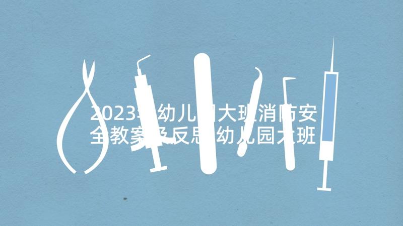 2023年幼儿园大班消防安全教案及反思 幼儿园大班消防教案(大全9篇)