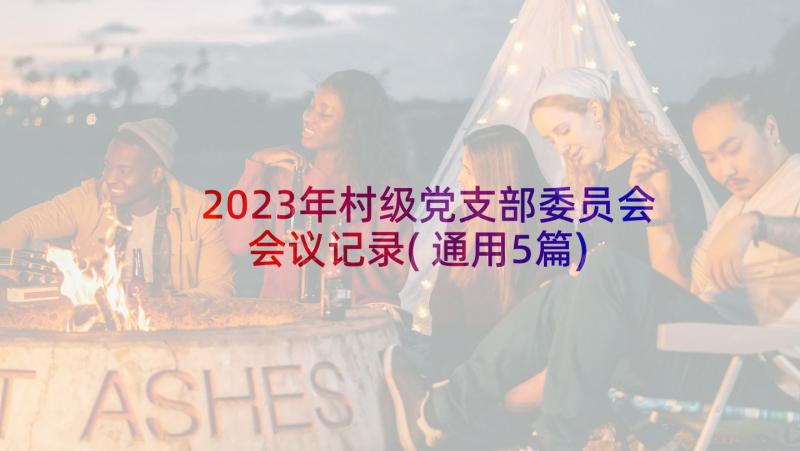 2023年村级党支部委员会会议记录(通用5篇)