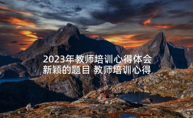 2023年教师培训心得体会新颖的题目 教师培训心得体会(通用7篇)