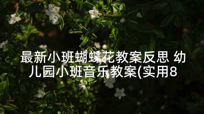 最新小班蝴蝶花教案反思 幼儿园小班音乐教案(实用8篇)