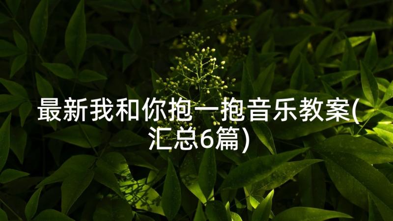 最新我和你抱一抱音乐教案(汇总6篇)