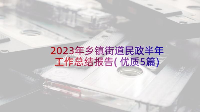 2023年乡镇街道民政半年工作总结报告(优质5篇)