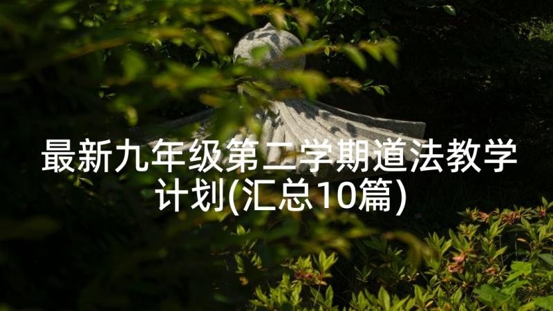 最新九年级第二学期道法教学计划(汇总10篇)