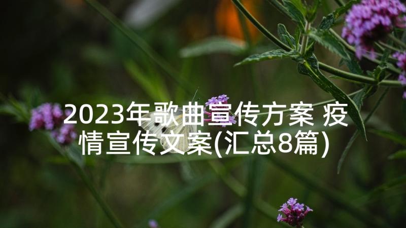 2023年歌曲宣传方案 疫情宣传文案(汇总8篇)