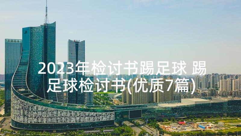 2023年检讨书踢足球 踢足球检讨书(优质7篇)