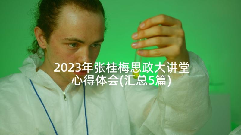 2023年张桂梅思政大讲堂心得体会(汇总5篇)