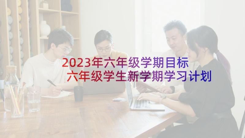 2023年六年级学期目标 六年级学生新学期学习计划(实用5篇)