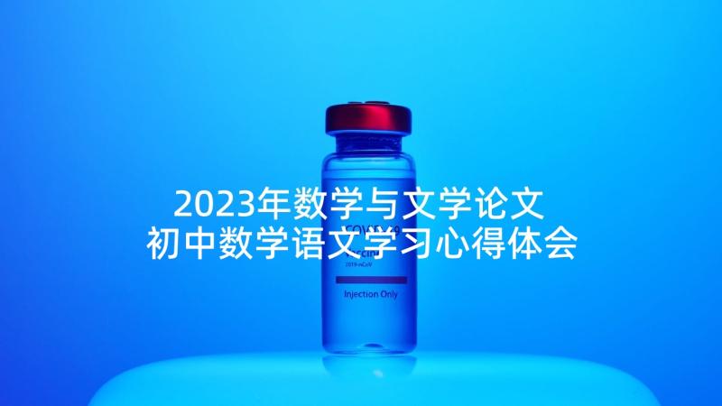 2023年数学与文学论文 初中数学语文学习心得体会(通用5篇)