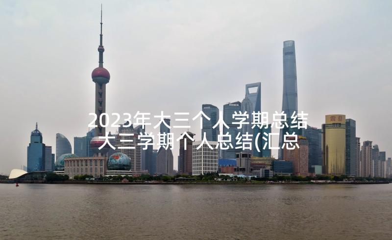 2023年大三个人学期总结 大三学期个人总结(汇总8篇)