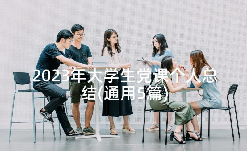 2023年大学生党课个人总结(通用5篇)