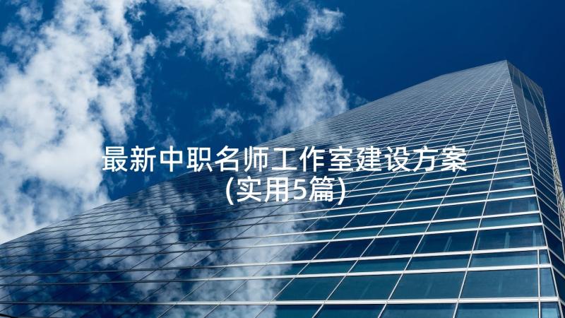 最新中职名师工作室建设方案(实用5篇)