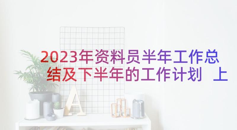 2023年资料员半年工作总结及下半年的工作计划 上半年工作总结及下半年工作计划(大全5篇)