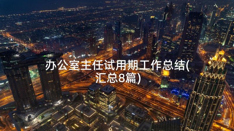 办公室主任试用期工作总结(汇总8篇)