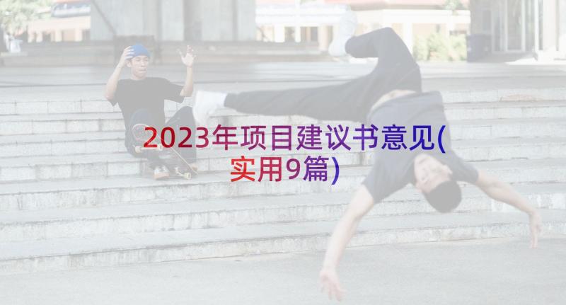 2023年项目建议书意见(实用9篇)