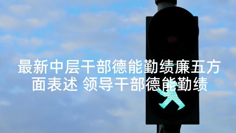 最新中层干部德能勤绩廉五方面表述 领导干部德能勤绩廉述职报告(实用5篇)