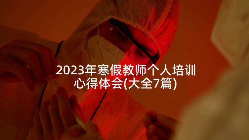 2023年寒假教师个人培训心得体会(大全7篇)
