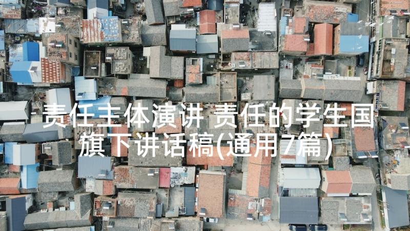 责任主体演讲 责任的学生国旗下讲话稿(通用7篇)