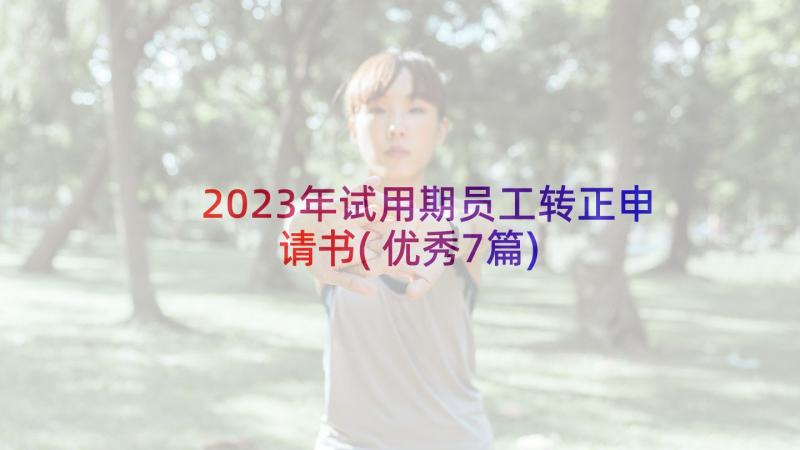 2023年试用期员工转正申请书(优秀7篇)