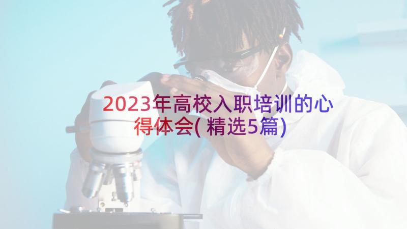 2023年高校入职培训的心得体会(精选5篇)