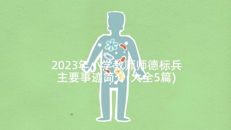 2023年小学教师师德标兵主要事迹简介(大全5篇)