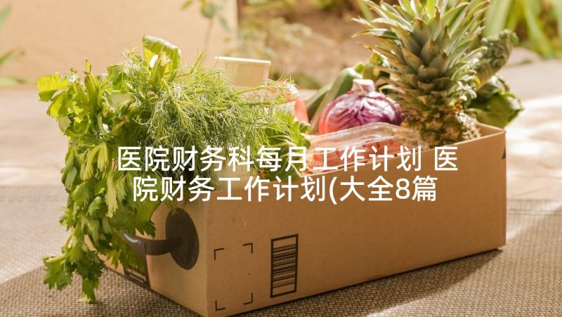 医院财务科每月工作计划 医院财务工作计划(大全8篇)