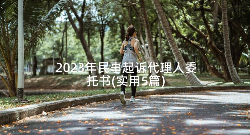 2023年民事起诉代理人委托书(实用5篇)