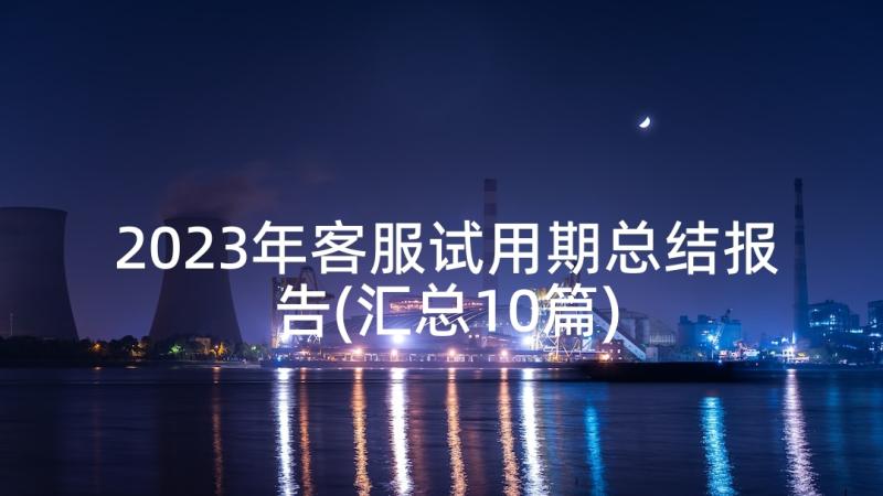 2023年客服试用期总结报告(汇总10篇)