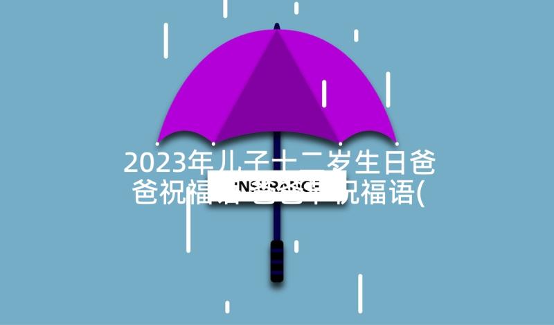 2023年儿子十二岁生日爸爸祝福语 爸爸节祝福语(优秀10篇)