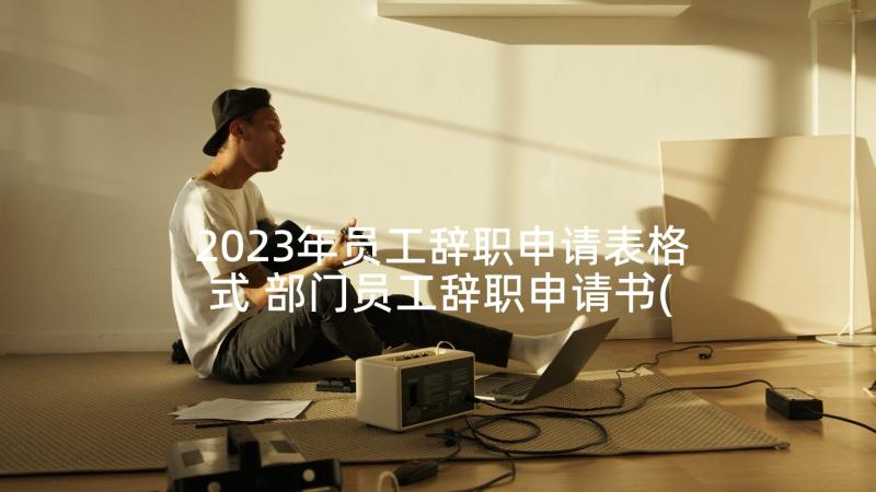 2023年员工辞职申请表格式 部门员工辞职申请书(优质10篇)