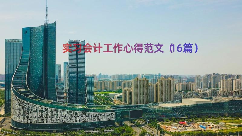 实习会计工作心得范文（16篇）