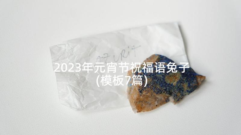 2023年元宵节祝福语兔子(模板7篇)