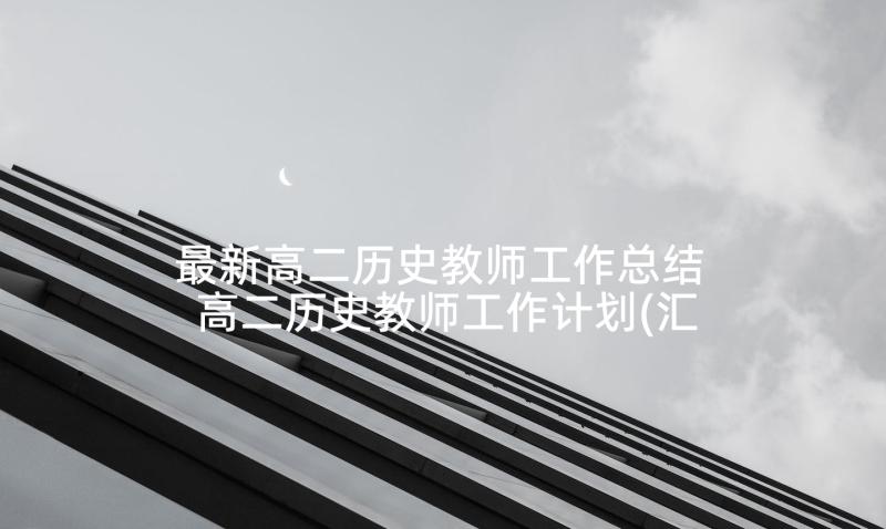 最新高二历史教师工作总结 高二历史教师工作计划(汇总5篇)