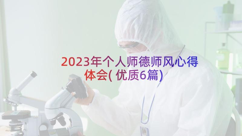 2023年个人师德师风心得体会(优质6篇)