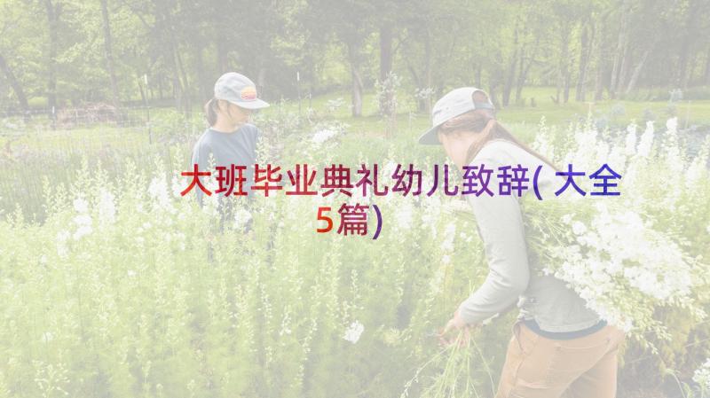 大班毕业典礼幼儿致辞(大全5篇)