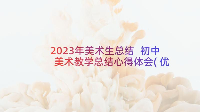 2023年美术生总结 初中美术教学总结心得体会(优质5篇)