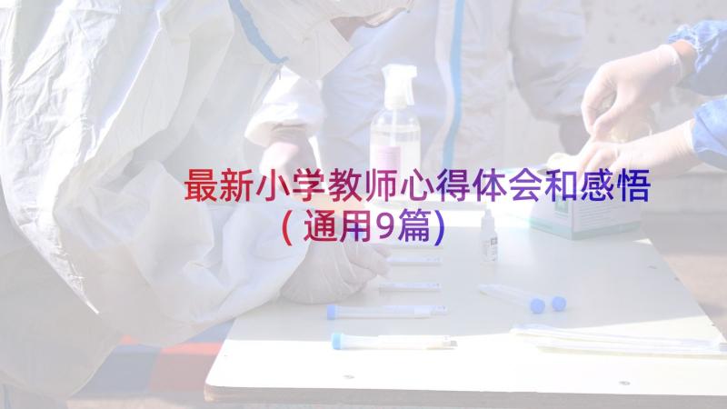 最新小学教师心得体会和感悟(通用9篇)