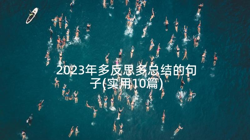 2023年多反思多总结的句子(实用10篇)