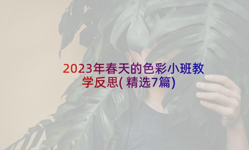 2023年春天的色彩小班教学反思(精选7篇)