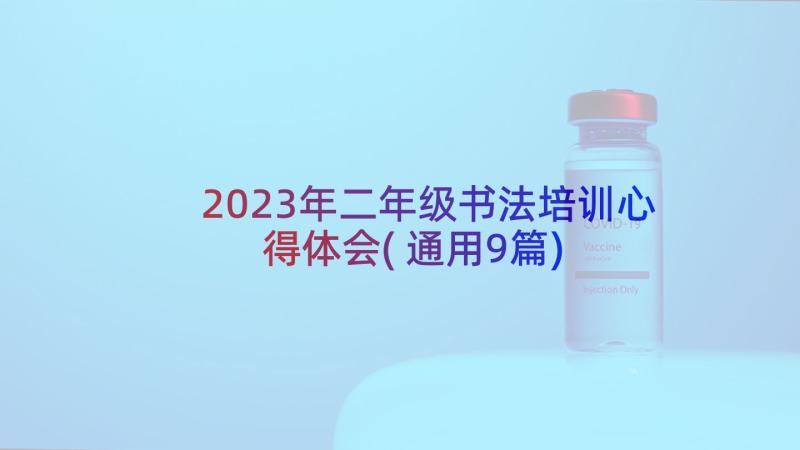 2023年二年级书法培训心得体会(通用9篇)